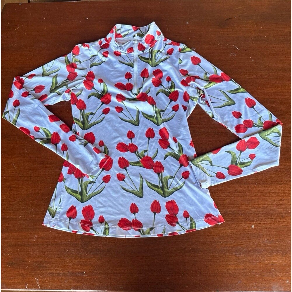 DEINHARDT DESIGNS Equestrian riding top  Tulips long  Sleeve Signature sunshirt